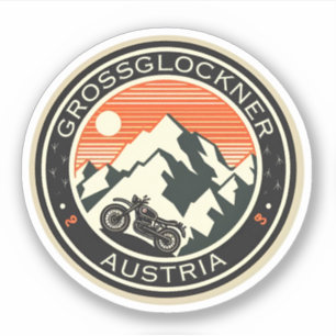Adesivo Estrada Alpina Grossglockner Alpes austríacos moto