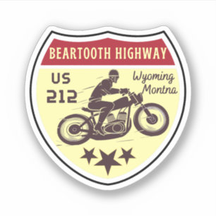 Adesivo Estrada Beartooth EUA rota 212 Montana para Wyomin