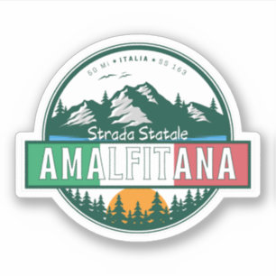 Adesivo Estrada estatal 163 Amalfitana apls italianos