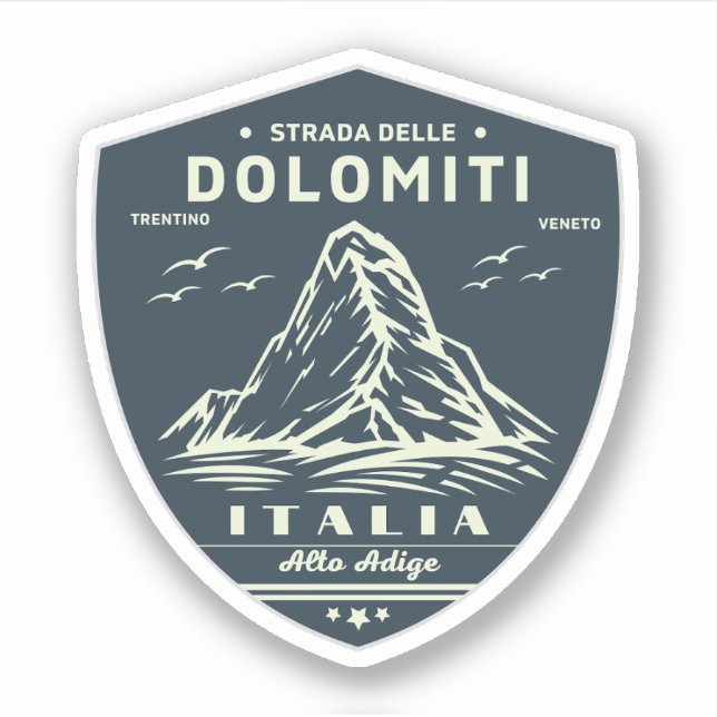Adesivo Estrada estatal 48 das Dolomitas (Frente)
