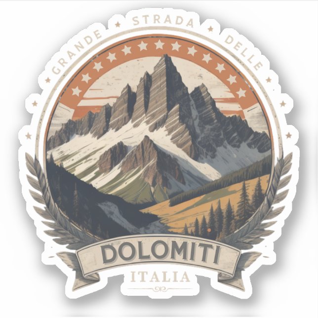 Adesivo Estrada estatal 48 das Dolomitas (Frente)
