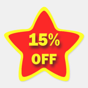 Adesivo Estrela 15% OFF-Star Stickers