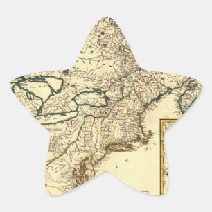 Adesivo Estrela 1778 Map of Canada and the United States