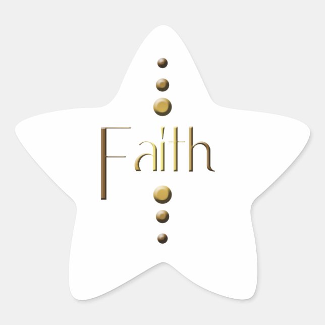 Adesivo Estrela 3 Dot Dourado Block Faith (Frente)
