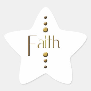 Adesivo Estrela 3 Dot Dourado Block Faith