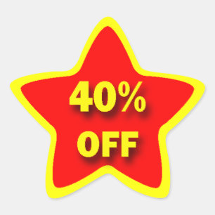 Adesivo Estrela 40% OFF-Star Stickers