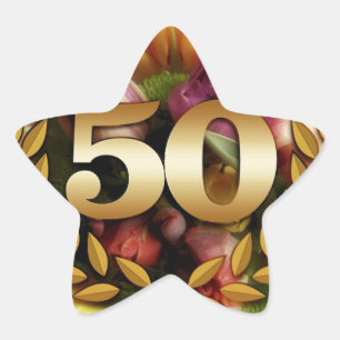 Adesivo Estrela 50th Aniversário