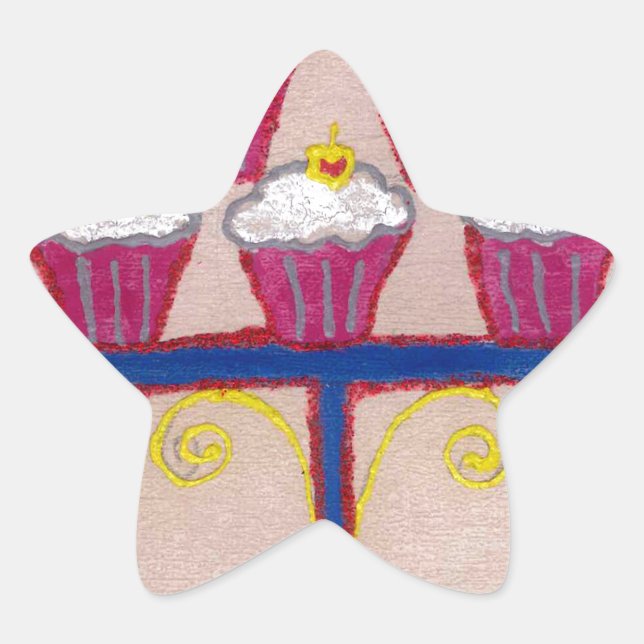 Adesivo Estrela A Arena de Cupcake Inspiracional magnífica de Ache (Frente)