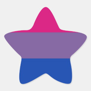 Adesivo Estrela A bandeira do Bi voa para o orgulho bissexual