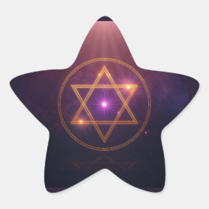 Adesivo Estrela A Estrela Cósmica do Equilíbrio Iluminado