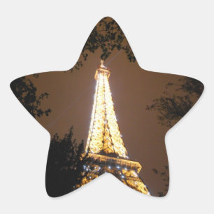 Adesivo Estrela A torre Eiffel na noite