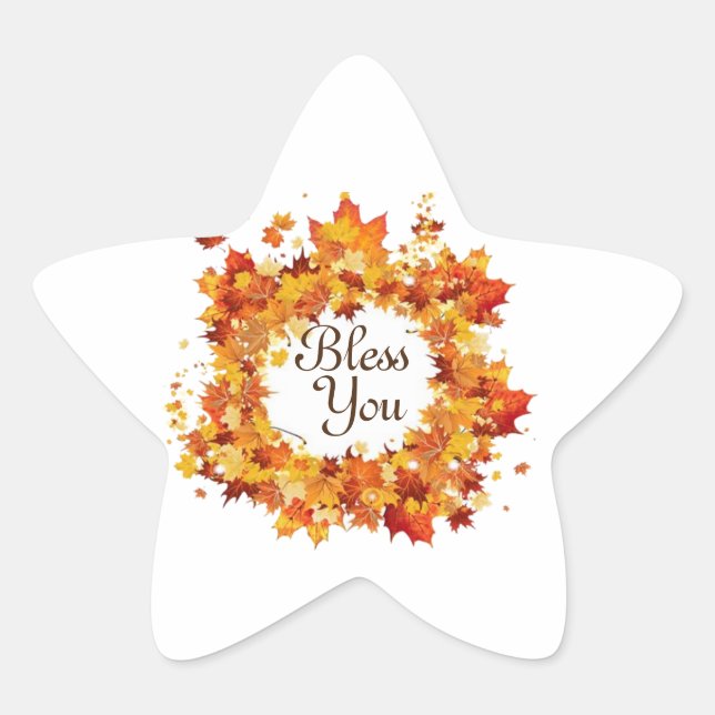 Adesivo Estrela abençoe-te a mexer com o amor (Frente)