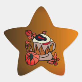 Adesivo Estrela Abóbora e Víblias de Olhos Rebatíveis