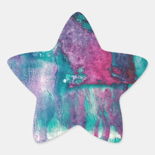Adesivo Estrela Abstrato com tinta com dispersão