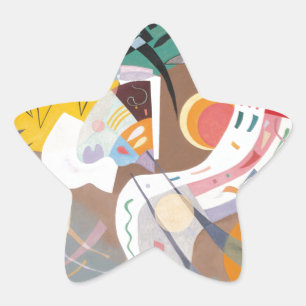 Adesivo Estrela Abstrato da curva dominante de Kandinsky