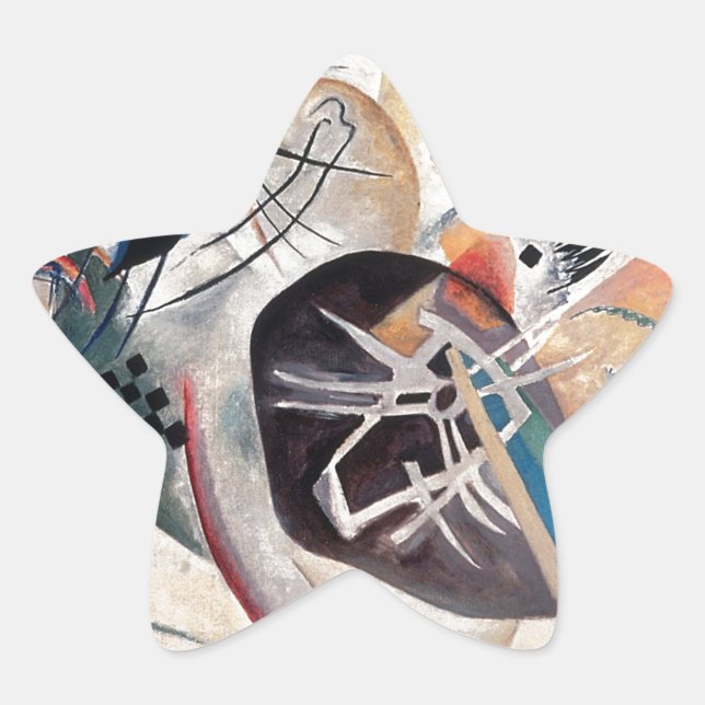 Adesivo Estrela Abstrato de composição Kandinsky (Frente)