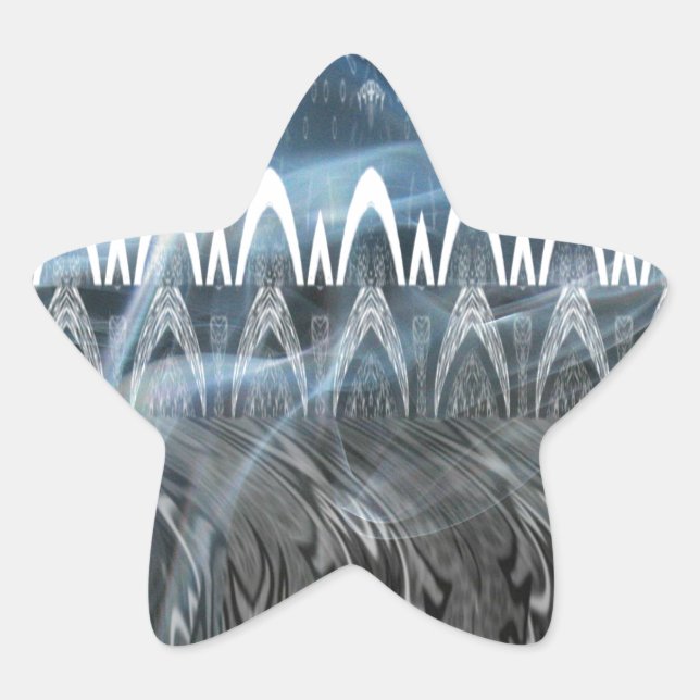 Adesivo Estrela Abstrato de Impressão de arte impressionante (Frente)