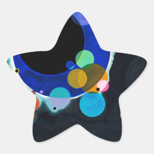 Adesivo Estrela Abstrato de Vários Círculos do Kandinsky
