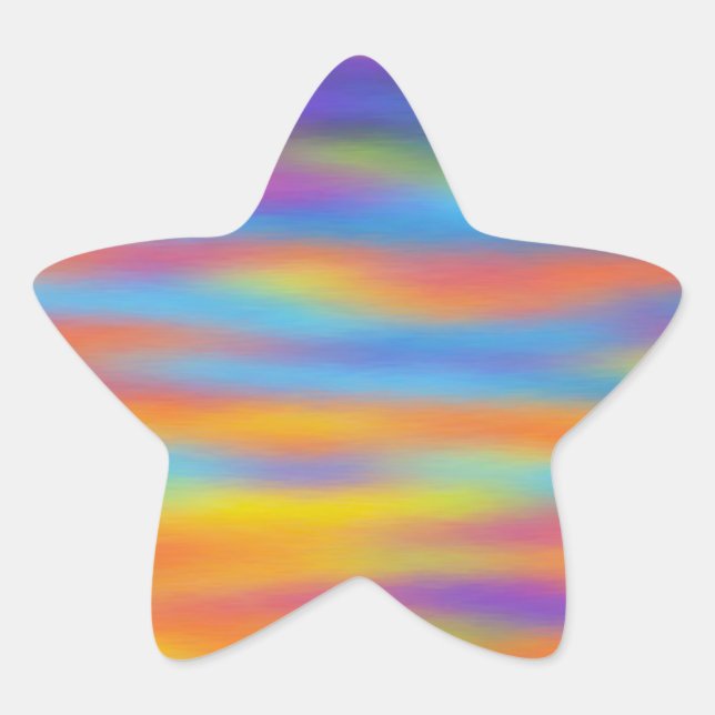 Adesivo Estrela Abstrato Desert Sunset Sky Trabalho de arte (Frente)