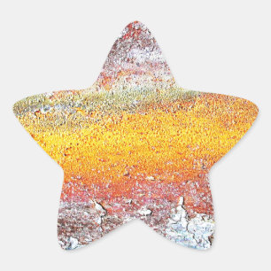 Adesivo Estrela Abstrato Metal Rusty Estilo de Lixo Antiquado Fash