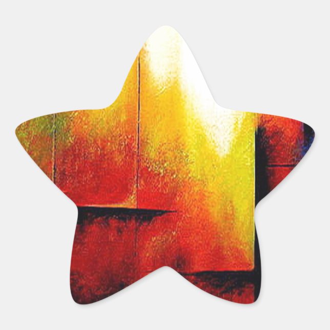 Adesivo Estrela Abstrato Painting de Hizli (Frente)