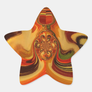 Adesivo Estrela Abstrato, rodopia com o Teardrop Center Art Impres