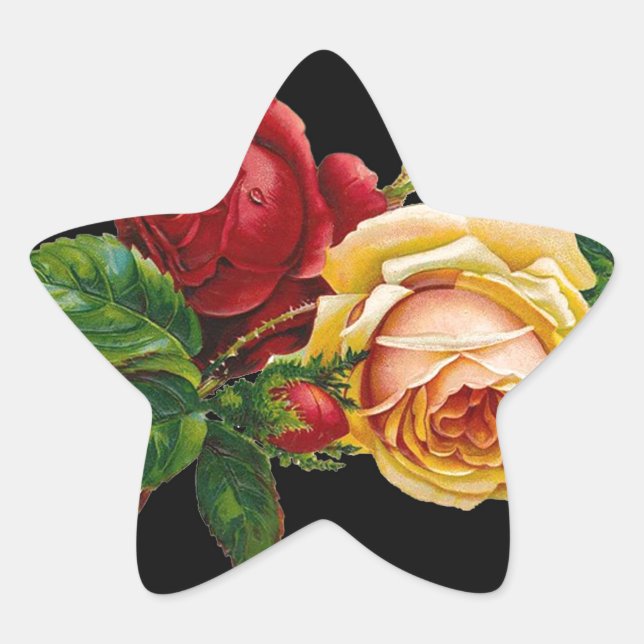 Adesivo Estrela Acessórios para Impressão de rosa - preto, vermelh (Frente)