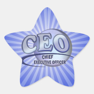 ADESIVO ESTRELA ADMINISTRADOR EXECUTIVO DO CHEFE AZUL DO LOGOTIPO