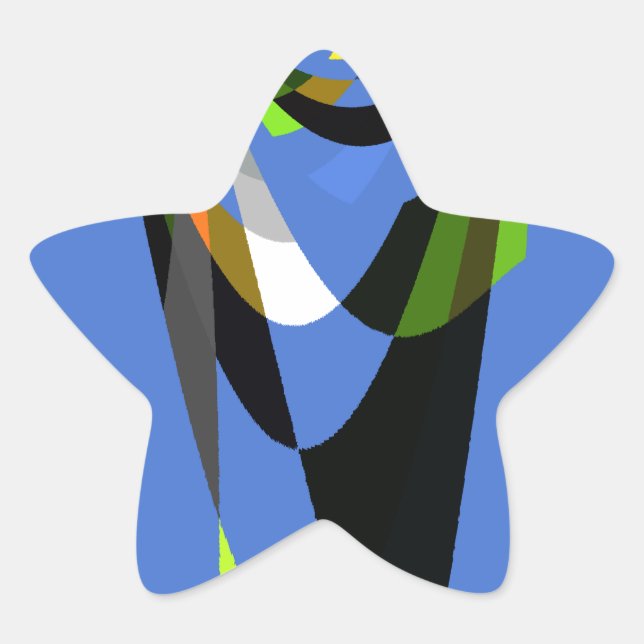 Adesivo Estrela Adorável Blue African Tribal Motif Pattern Art Imp (Frente)