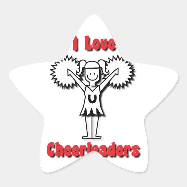 Adesivo Estrela Adoro Cheerleaderes (Frente)