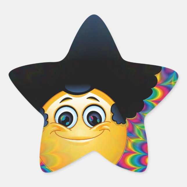 Adesivo Estrela afro emojis (Frente)