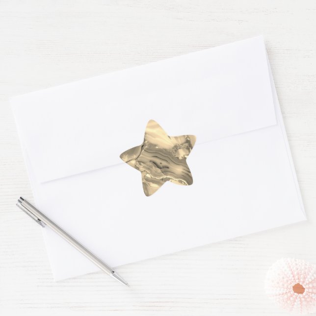 Adesivo Estrela Ágata Marrom (Envelope)