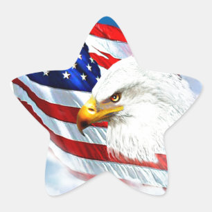 Adesivo Estrela Águia e bandeira americana