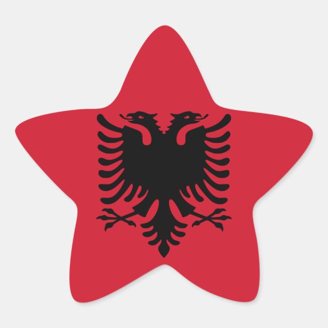 Adesivo Estrela albânia (Frente)