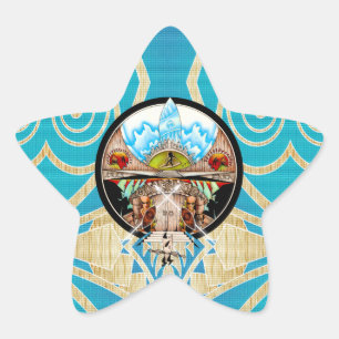 Adesivo Estrela Aldeia de Tiki