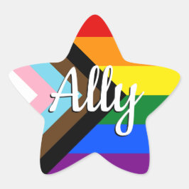 Adesivo Estrela Ally | Sinalizador do Orgulho do Progresso