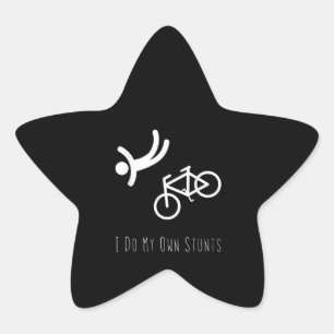 Adesivo Estrela amante de bicicleta - eu faço meu próprio presen