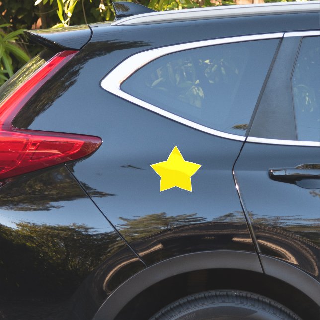 Adesivo Estrela Amarela (Verso do carro )