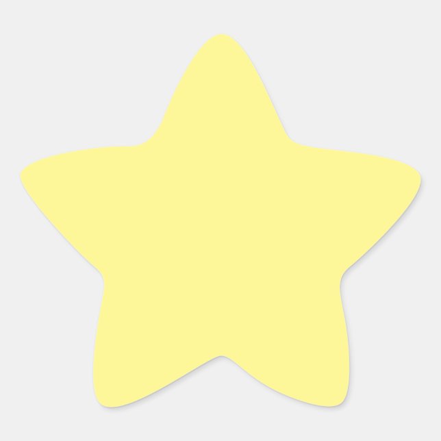 Adesivo Estrela Amarelo limão, cor sólida, (Frente)