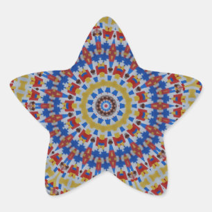 Adesivo Estrela Amarelo Mandala