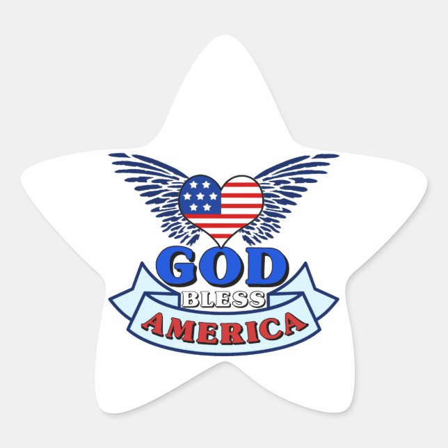 Adesivo Estrela América deus abençoe (Frente)