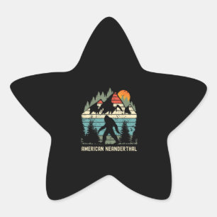 Adesivo Estrela Americano Neandertal Americano a Caminhar Engraça