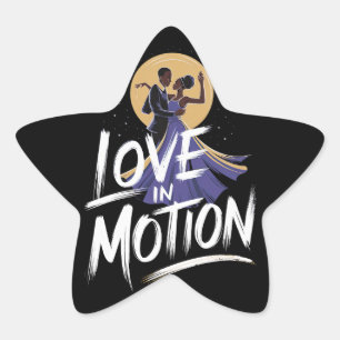 Adesivo Estrela Amor em Movimento - Arte Romântica em Dança Africa