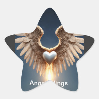 Adesivo Estrela Angel Wings Small Matte Stickers