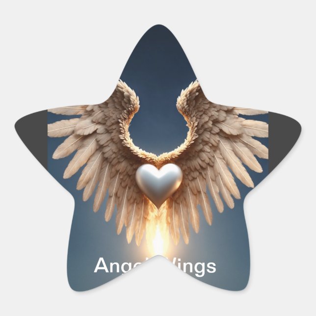 Adesivo Estrela Angel Wings Small Matte Stickers (Frente)