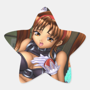 Adesivo Estrela Anime Girl - Amor