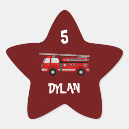 Adesivo Estrela Aniversário do Partido do Bombeiro