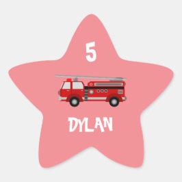 Adesivo Estrela Aniversário do Partido do Bombeiro