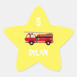 Adesivo Estrela Aniversário do Partido do Bombeiro