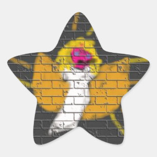 Adesivo Estrela Anjo da lua de Sun do Feliz Natal, arte por